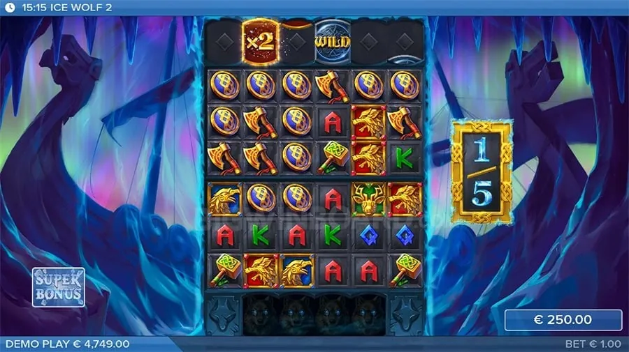Vibrant online slot machine with bonus symbols and glittering coins